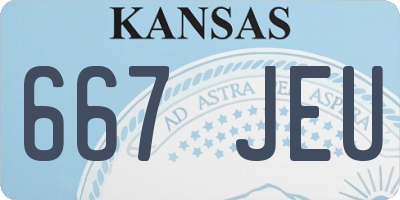 KS license plate 667JEU