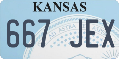 KS license plate 667JEX