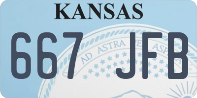 KS license plate 667JFB