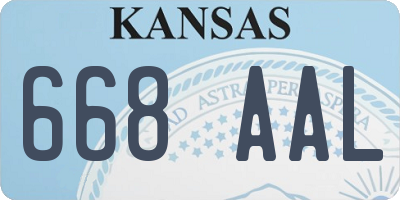 KS license plate 668AAL