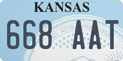 KS license plate 668AAT