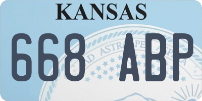 KS license plate 668ABP