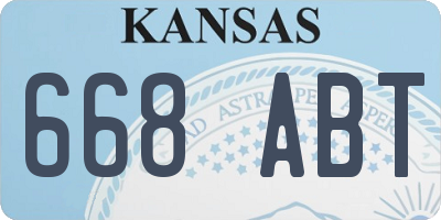 KS license plate 668ABT
