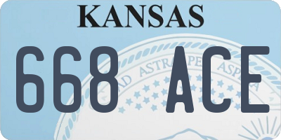 KS license plate 668ACE