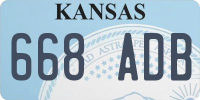 KS license plate 668ADB