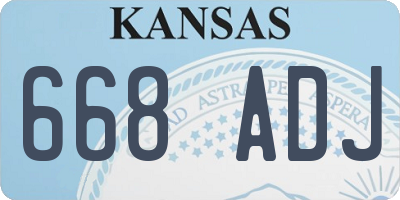 KS license plate 668ADJ