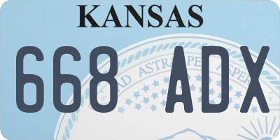 KS license plate 668ADX