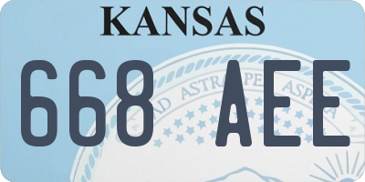 KS license plate 668AEE