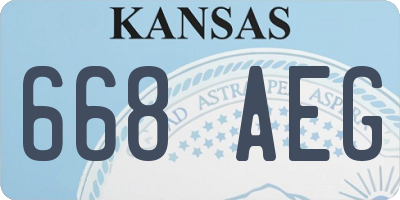 KS license plate 668AEG