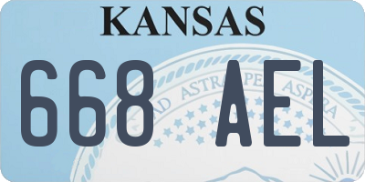 KS license plate 668AEL