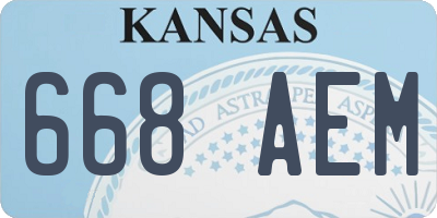 KS license plate 668AEM