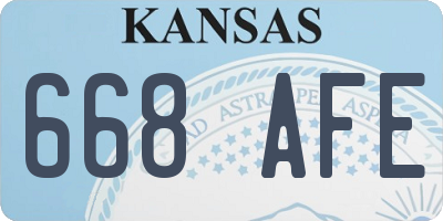 KS license plate 668AFE