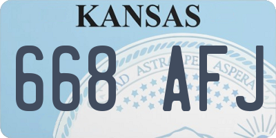 KS license plate 668AFJ
