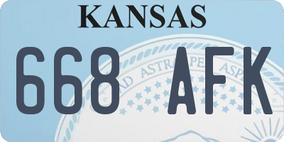 KS license plate 668AFK