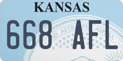 KS license plate 668AFL