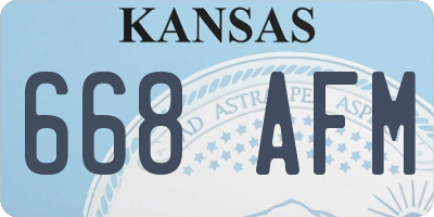 KS license plate 668AFM