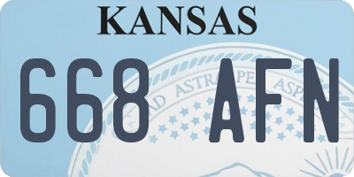 KS license plate 668AFN
