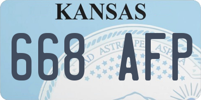 KS license plate 668AFP