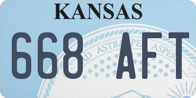 KS license plate 668AFT