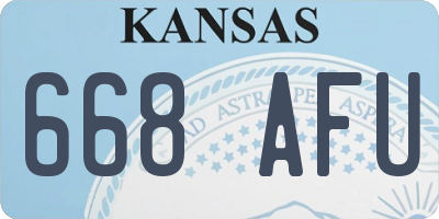 KS license plate 668AFU