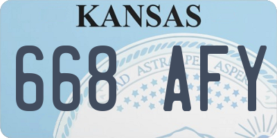 KS license plate 668AFY