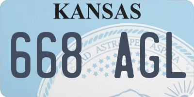 KS license plate 668AGL