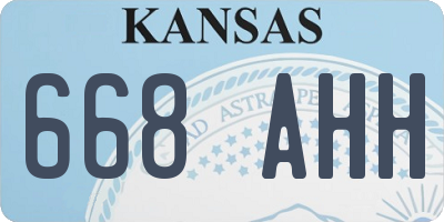 KS license plate 668AHH