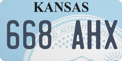 KS license plate 668AHX