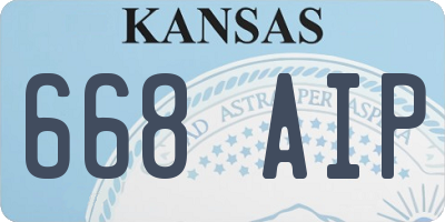 KS license plate 668AIP