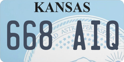 KS license plate 668AIQ