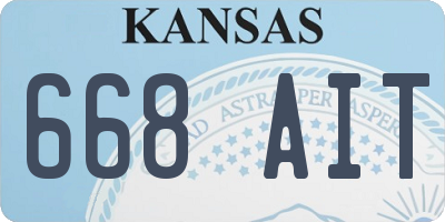 KS license plate 668AIT