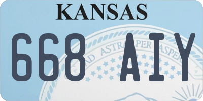 KS license plate 668AIY