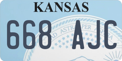 KS license plate 668AJC