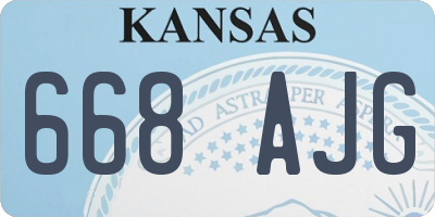 KS license plate 668AJG