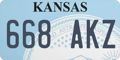 KS license plate 668AKZ