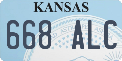 KS license plate 668ALC