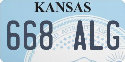 KS license plate 668ALG