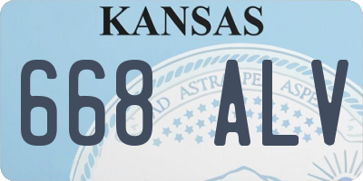 KS license plate 668ALV