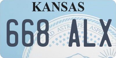 KS license plate 668ALX