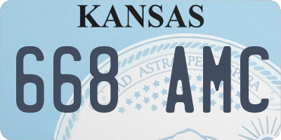 KS license plate 668AMC