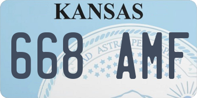 KS license plate 668AMF
