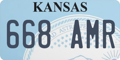 KS license plate 668AMR