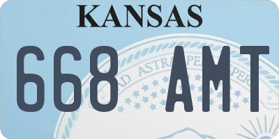 KS license plate 668AMT