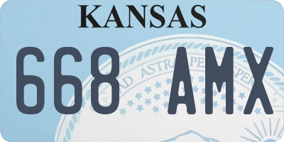 KS license plate 668AMX