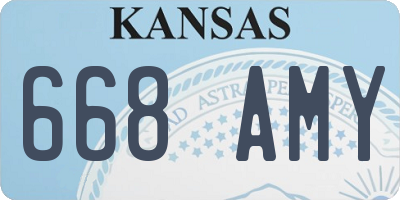 KS license plate 668AMY
