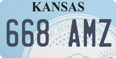 KS license plate 668AMZ