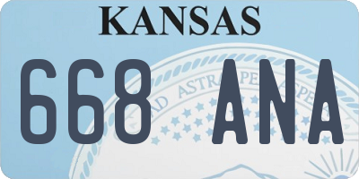 KS license plate 668ANA