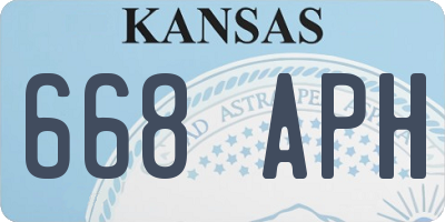 KS license plate 668APH