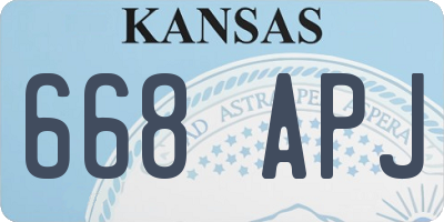 KS license plate 668APJ