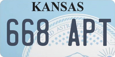 KS license plate 668APT
